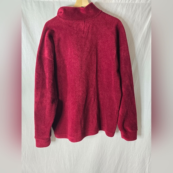 Coca-Cola red fleece unisex 3/4 zip sweater- Size Large- Flawed - Picture 4 of 6